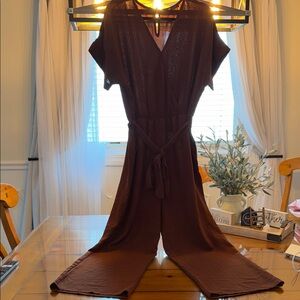 Elegant Brown Jumpsuit
